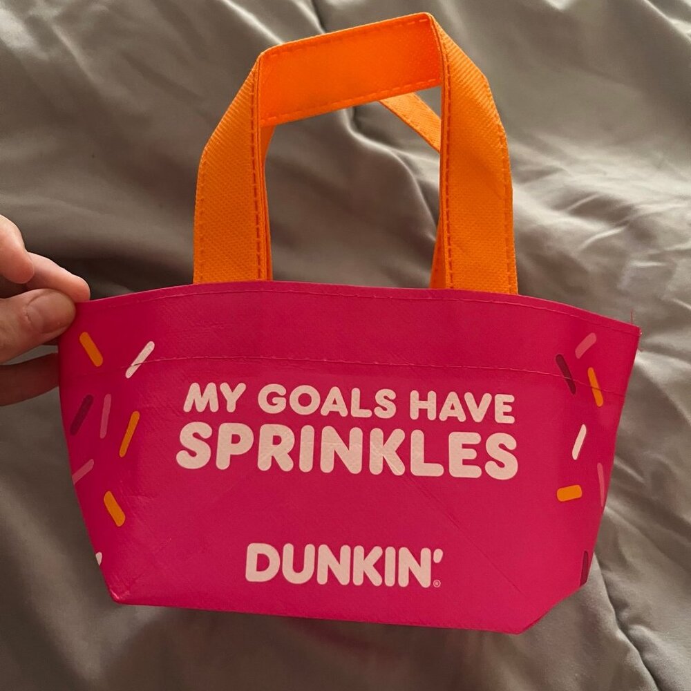 Dunkin 2026 MINI Tote Bag - “My Goals Have Sprinkles”